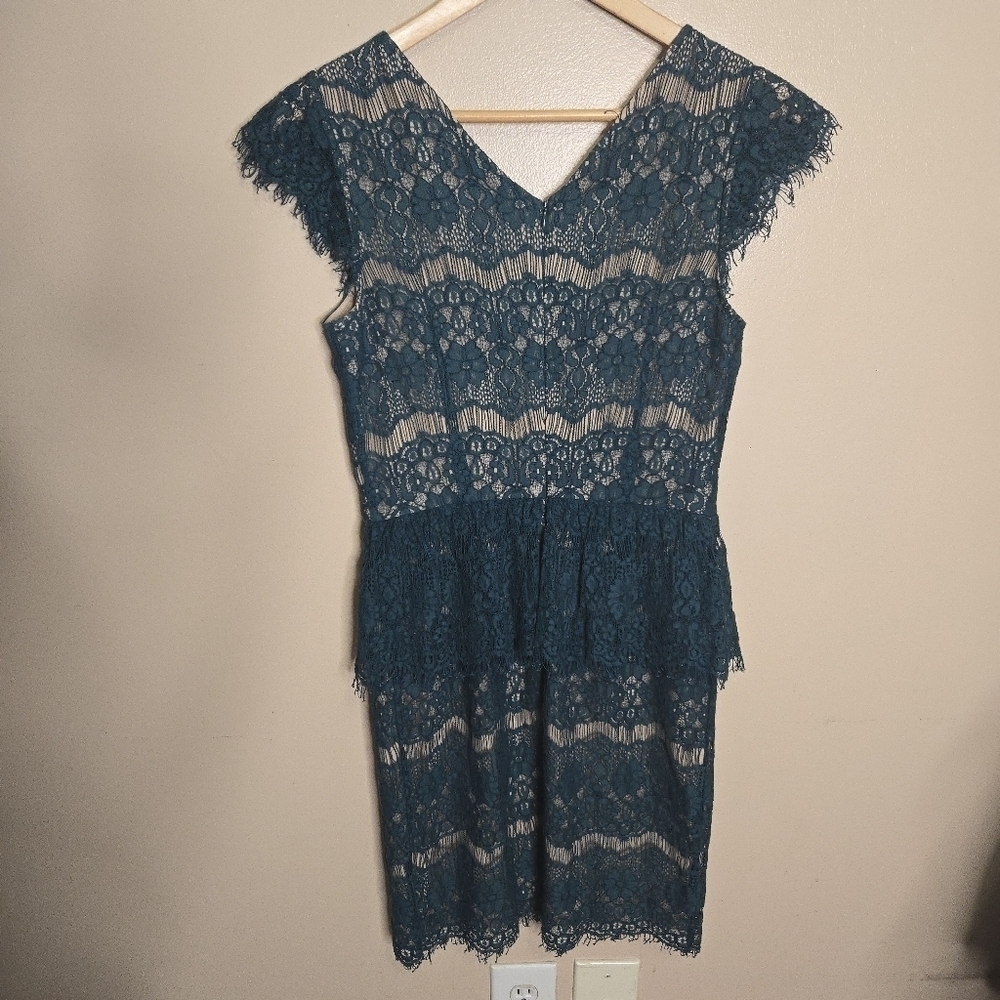 Anthropologie Maeve Sheath Tiered Elsa Peplum Dress - Picture 6 of 8